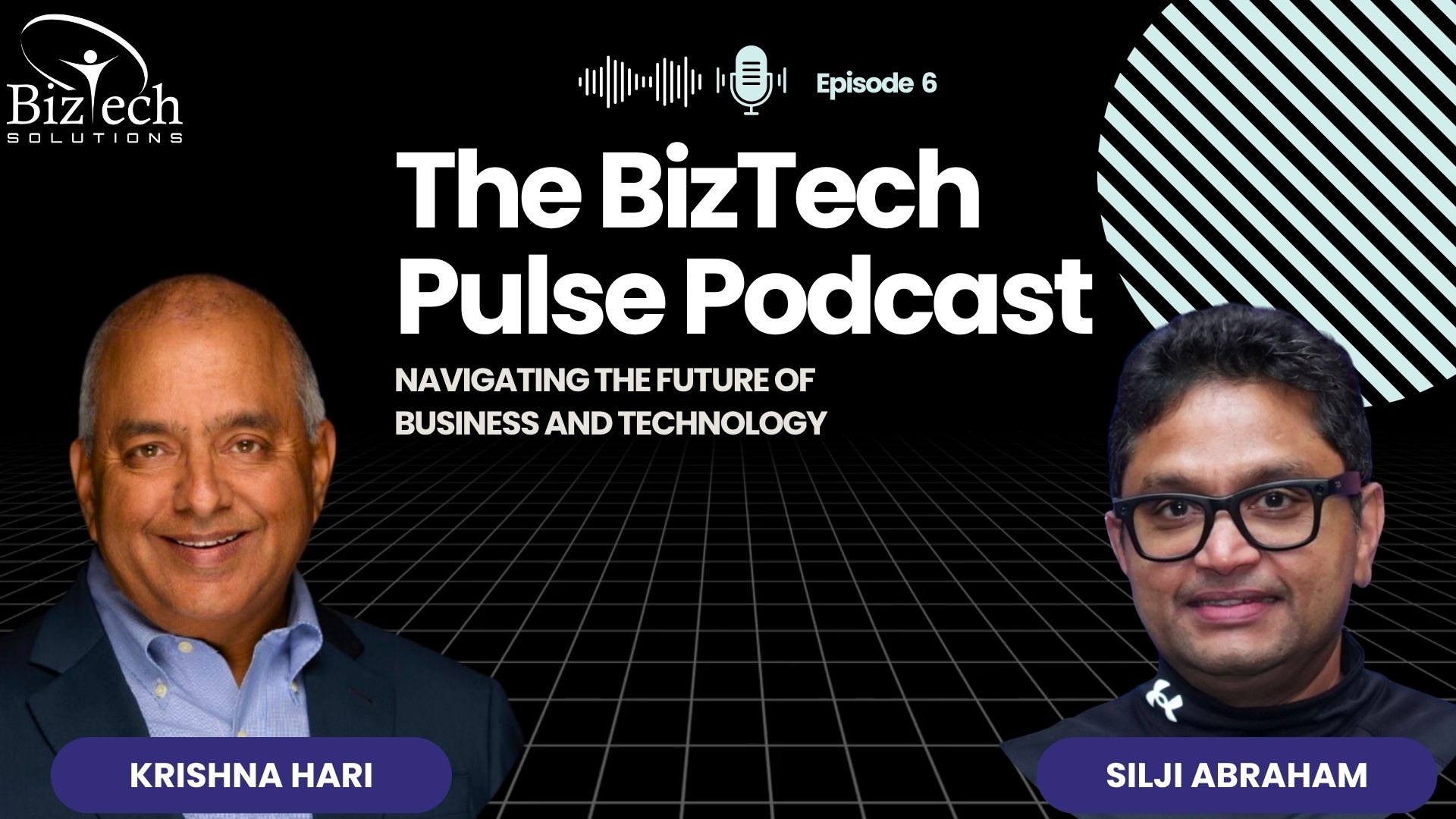 Podcast Thumbnail of BizTech Pulse Podcast - Episode 6 - Krishna Hari with Silji Abraham