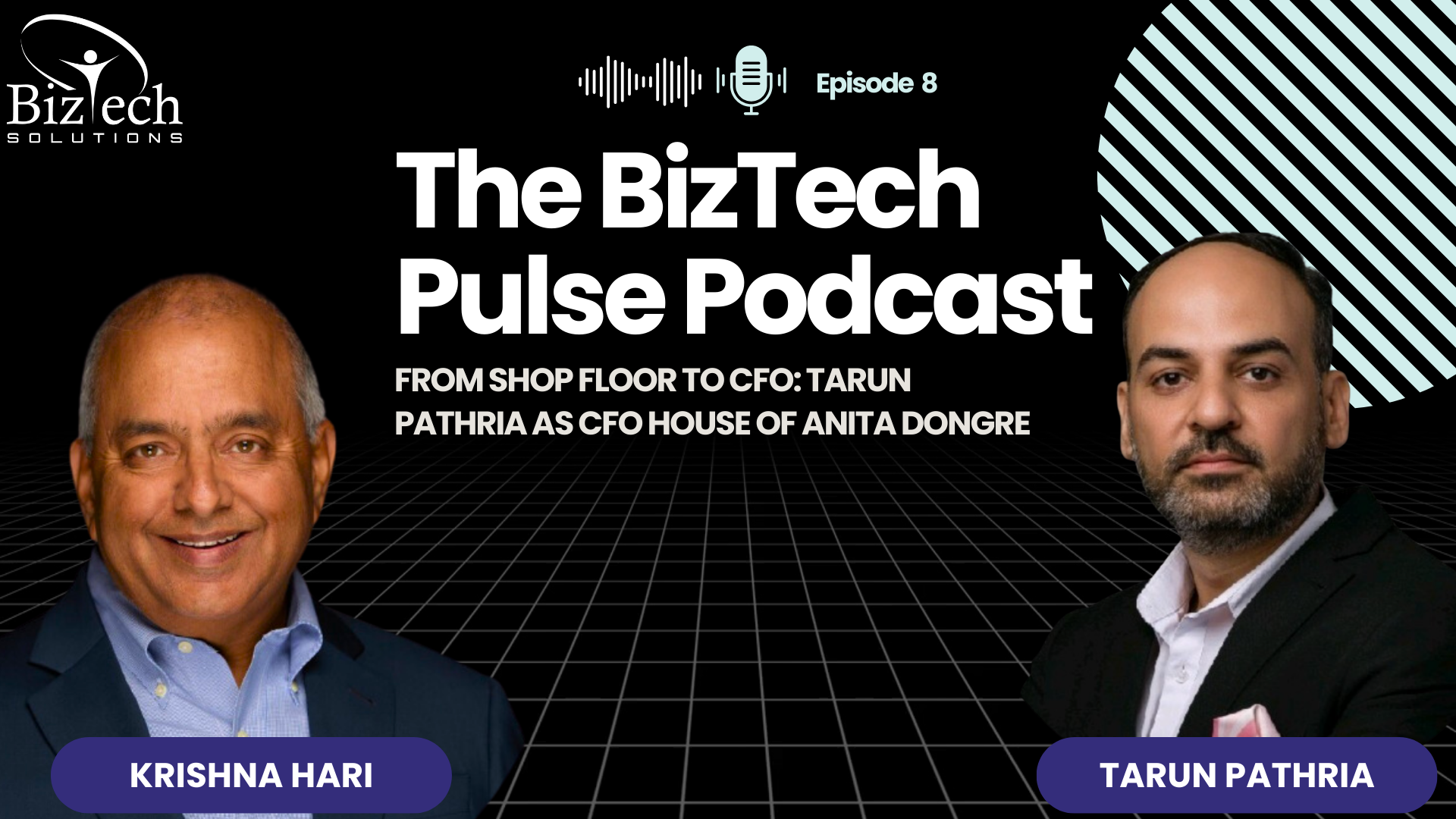 Podcast Thumbnail of BizTech Pulse Podcast - Episode 8 - Krishna Hari with Tarun Pathria