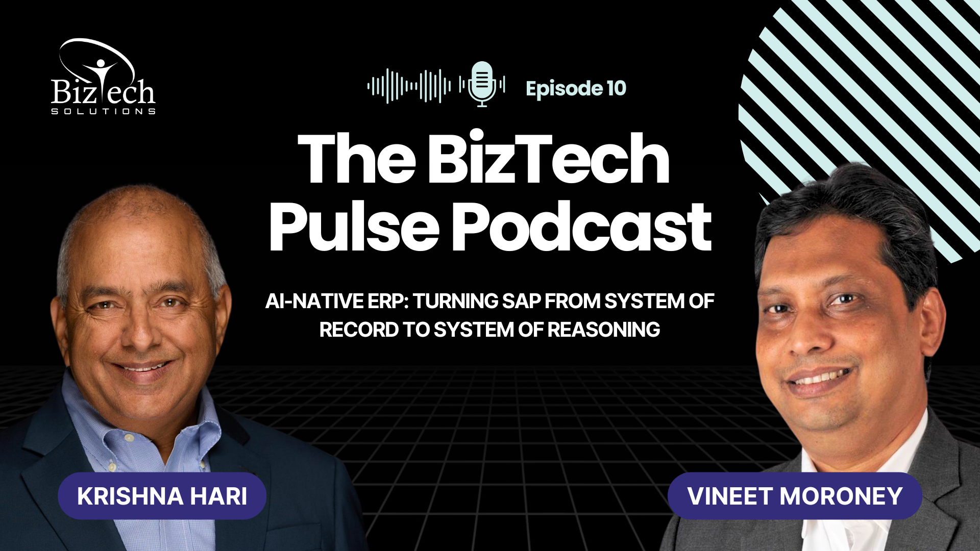 Podcast Thumbnail of BizTech Pulse Podcast - Episode 10 - Krishna Hari with Vineet Moroney