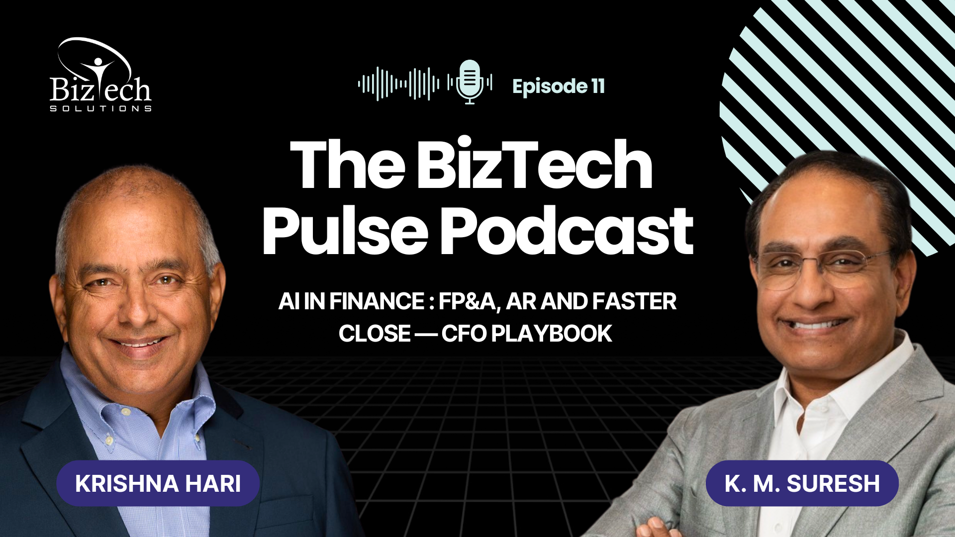 Podcast Thumbnail of BizTech Pulse Podcast - Episode 11 - Krishna Hari with K. M. Suresh