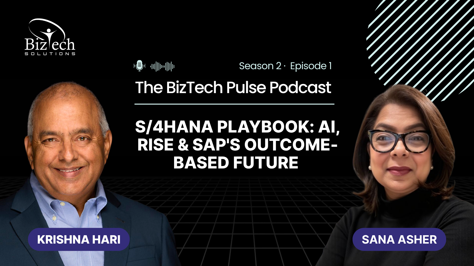 Podcast Thumbnail of BizTech Pulse Podcast | Season 2 Episode 1 - Krishna Hari with Sana Asher